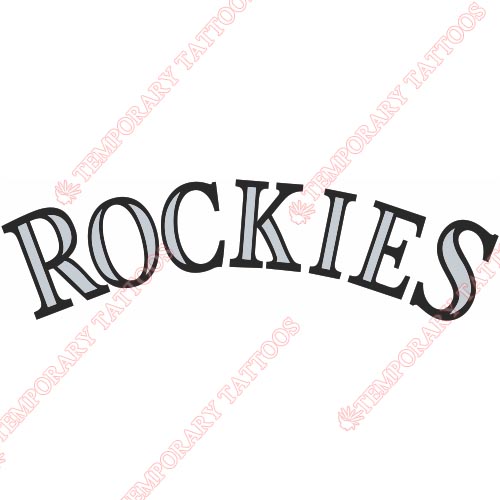 Colorado Rockies Customize Temporary Tattoos Stickers NO.1572